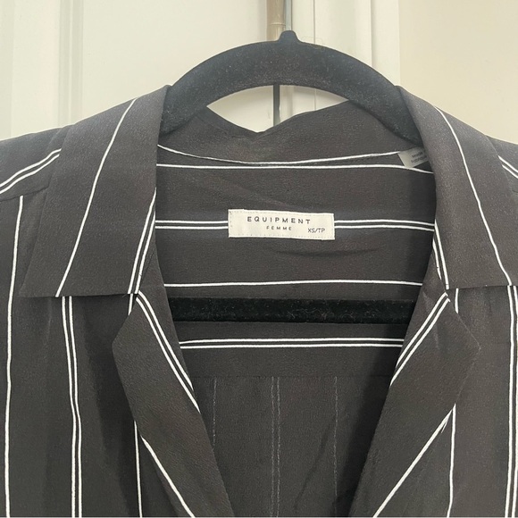 NWT  Equipment May Wall Street Pigment Striped Button Up - Picture 4 of 8